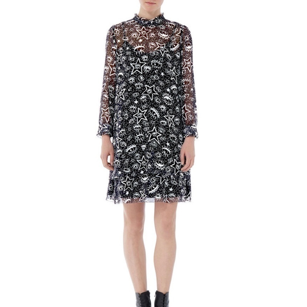 Witchy Ana Strumpf Cosmic Rainbow x iBLUES Stars Eyes Sheer Dress Whimsigoth 4‎